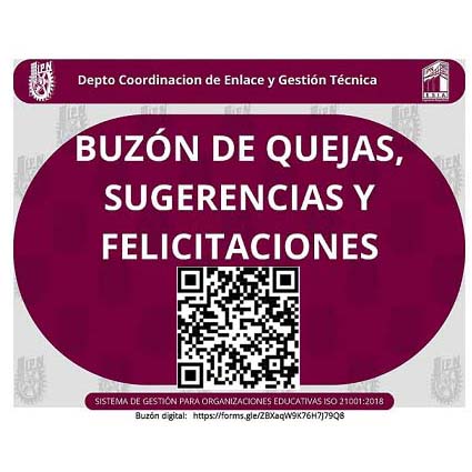 Buzón de quejas, sugerencias y felicitaciones.