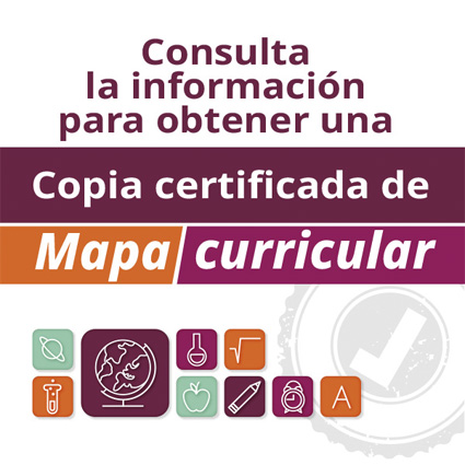 Link a infografía del trámite para obtener una copia certificada del mapa curricular.